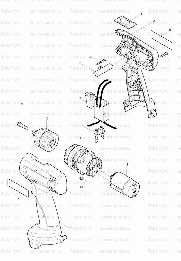 Схема запчасти Makita 6271D